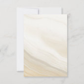 Beige Marbling RSVP Kaartje (Achterkant)