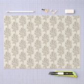 Beige Marine Life Corals Patroon Tissuepapier (Craft)