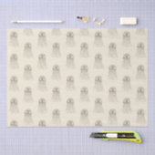 Beige Marine Life kwallenpatroon Tissuepapier (Craft)