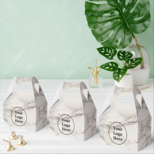 Beige marmer bedankdoosjes (Meervoudige)