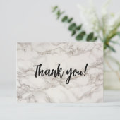 Beige marmer bedankkaart (Staand voorkant)