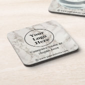 Beige marmer bier onderzetter (Linkerzijde)