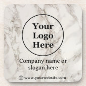 Beige marmer bier onderzetter (Voorkant)