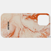 Beige marmer bruine textuur Case-Mate iPhone case (Achterkant / Rechts)