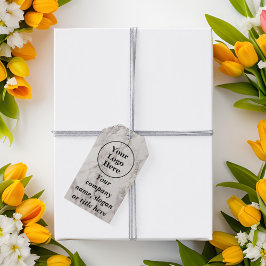 Beige marmer cadeaulabel