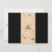 Beige marmer Dank u nota Kaart (Achterkant)