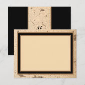 Beige marmer Dank u nota Kaart (Voorkant / Achterkant)