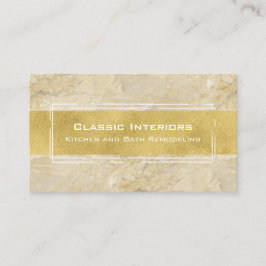 Beige marmer en Gold Modern stijlvol Visitekaartje
