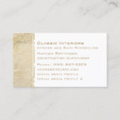 Beige marmer en Gold Modern stijlvol Visitekaartje (Achterkant)
