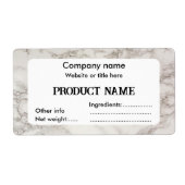 Beige marmer etiket (Voorkant)