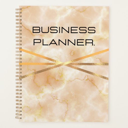 Beige marmer gouden planner (Voorkant)