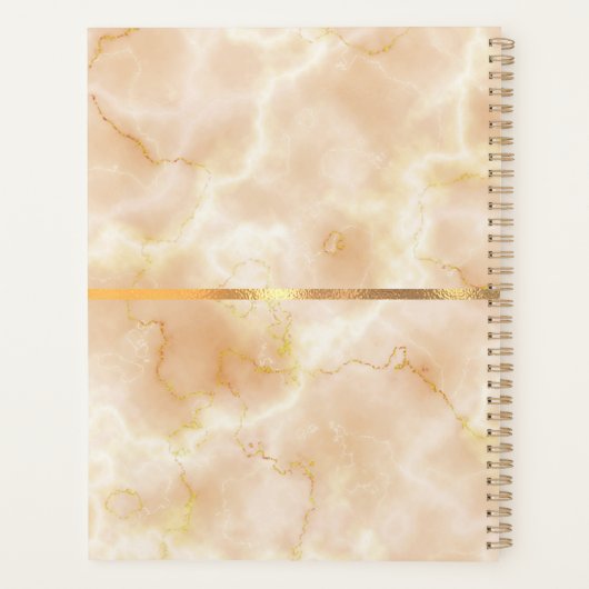 Beige marmer gouden planner (Achterkant)