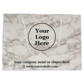 Beige marmer groot cadeauzakje (Achterkant)