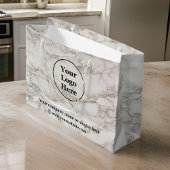 Beige marmer groot cadeauzakje