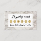 Beige marmer klantenkaartje (Voorkant)