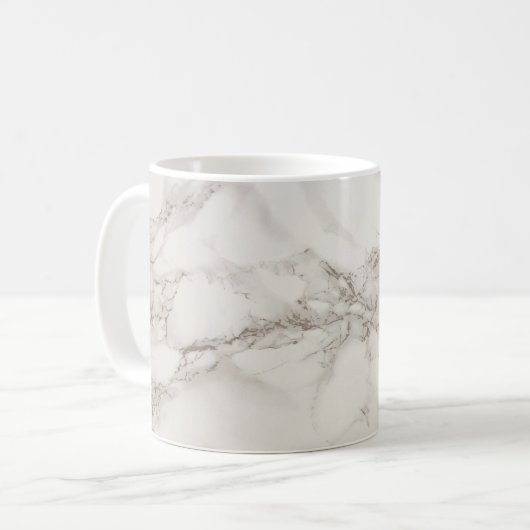 Beige marmer koffiemok (Voorkant links)