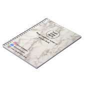 Beige marmer  notitieboek (Linkerzijde)