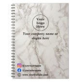 Beige marmer  notitieboek (Voorkant)