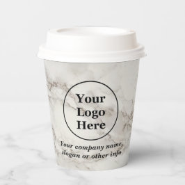 Beige marmer papieren bekers