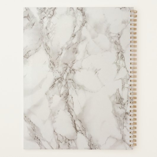 Beige marmer planner (Achterkant)