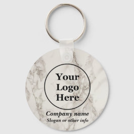 Beige marmer sleutelhanger