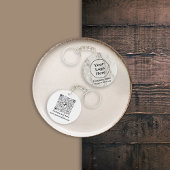 Beige marmer sleutelhanger