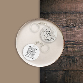 Beige marmer sleutelhanger