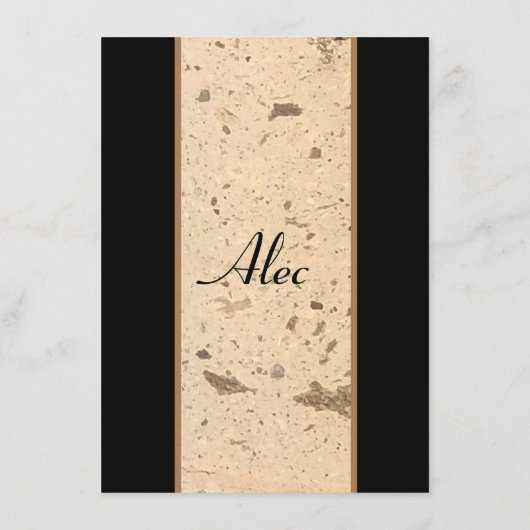 Beige marmeren behuizing Kaart (Achterkant)