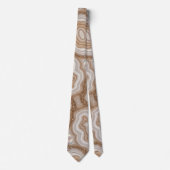 Beige marmeren gouden edelsteen stropdas (Voorkant)