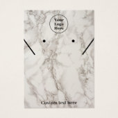 Beige marmeren kettingen oorbellen Display Kaart (Voorkant)