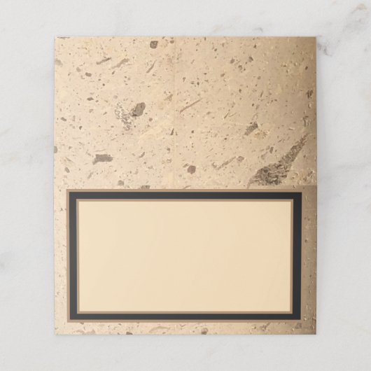 Beige Marmeren Plaatskaarten Plaatskaartje (Buitenkant ongevouwen)