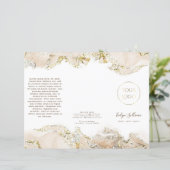 Beige marmerende ontwerpbrochure (Staand voorkant)