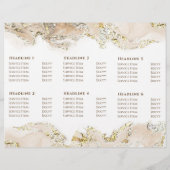 Beige marmerende ontwerpbrochure (Achterkant)