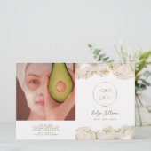 Beige marmering design bifold brochure (Staand voorkant)