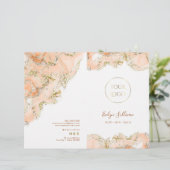 Beige marmering design service menu brochure (Staand voorkant)