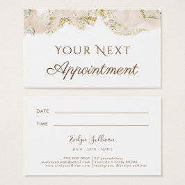 beige marmering ontwerp Afsprakenkaart Visitekaartje