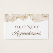 beige marmering ontwerp Afsprakenkaart Visitekaartje (Voorkant)