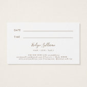 beige marmering ontwerp Afsprakenkaart Visitekaartje (Achterkant)