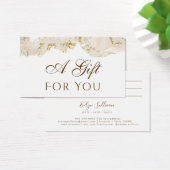 beige marmering ontwerp Gift Kaart (Bureau)