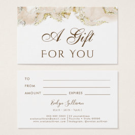 beige marmering ontwerp Gift Kaart