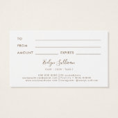 beige marmering ontwerp Gift Kaart (Achterkant)