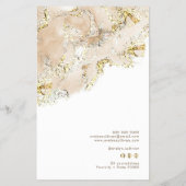 Beige marmering ontwerp prijslijst flyer (Achterkant)