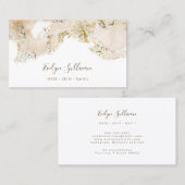 beige marmering ontwerp visitekaartje (Voorkant / Achterkant)