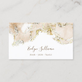 beige marmering ontwerp visitekaartje