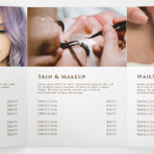 Beige marmerontwerp drievoudige brochure drieluik kaart (Binnenkant midden)