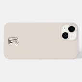Beige Matig Initiaal Botanisch Monogram Case-Mate iPhone Case (Achterkant (horizontaal))