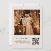 Beige & Mauve Tropical Flowers Bohemian Wedding Kaart (Achterkant)