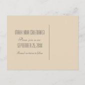 Beige Medallion Border Save the Date Briefkaart (Achterkant)