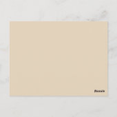 Beige Medallion Border Table Briefkaart (Achterkant)