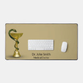 Beige Medical Bowl Hygieia Gold Snake Caduceus Bureaumat (Keyboard & Muis)